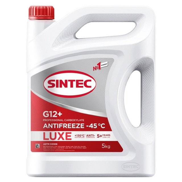 антифриз SINTEC Antifreeze Luxe G12+ 5кг