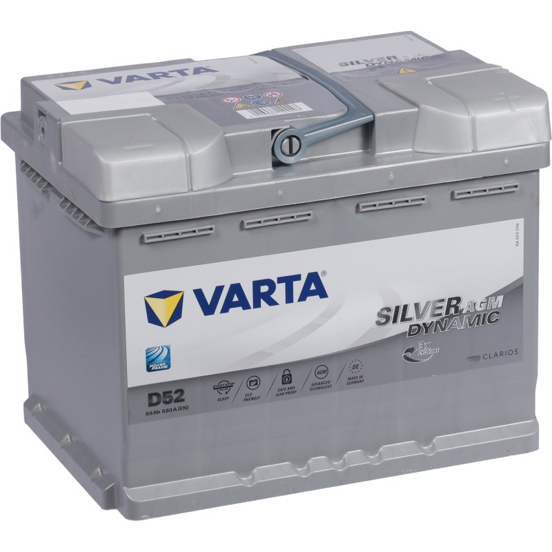 Varta Автомобильный аккумулятор Varta AGM 560 901 068 60 Ач обратная полярность L2