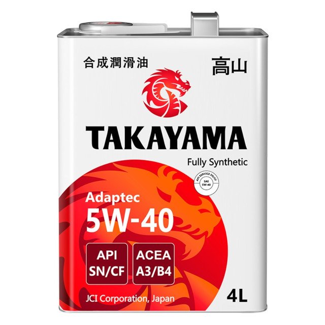 масло моторное TAKAYAMA API SN/CF ACEA A3/B4 SAE 5W-40 4л