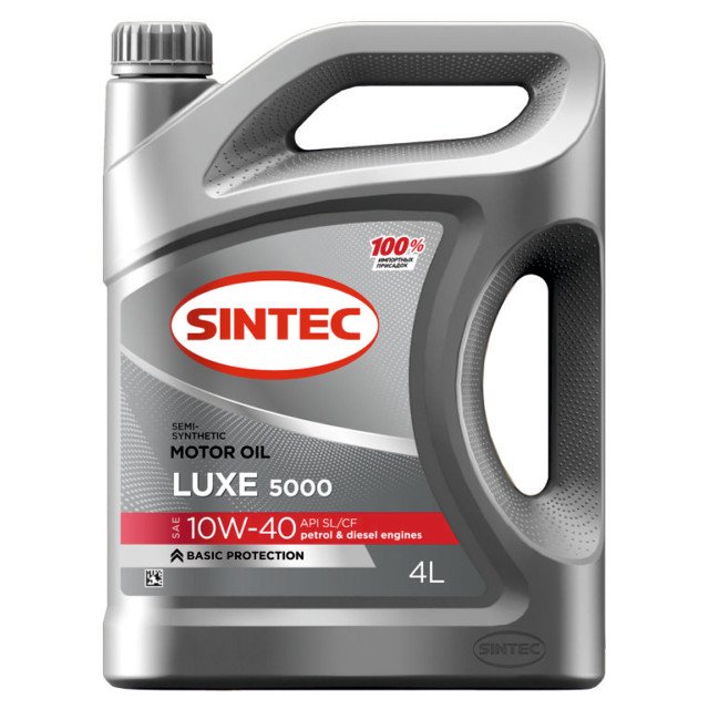 масло моторное SINTEC LUXE 5000 SAE 10W-40 API SL/CF 4л