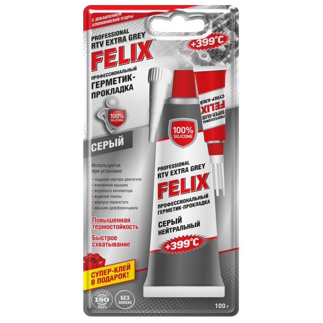 герметик-прокладка FELIX 100г серый